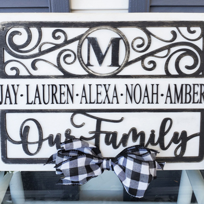 Custom Last Name Sign – Interchangeable Icons – Personalized Family Name Wall Décor – Seasonal Holiday Wood Sign