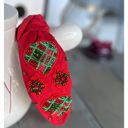  Red and Green Christmas Ornament Beaded Handmade Headband