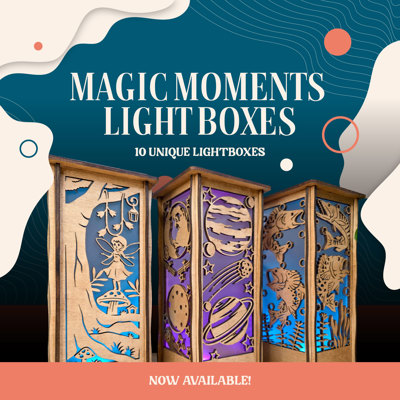 Magic Moments Light Boxes Magic Moments Light Box | 3D Light Up Wood Shadow Box | Kids Night Light | Fantasy & Adventure Designs | Handmade in OBX