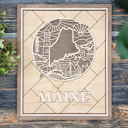 Diagonal Brick State Heritage Collection – Handcrafted Wooden State Signs & Ornaments | 52 Designs Including All 50 States, Puerto Rico & Guam