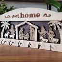 Interchangeable with Nativity insert Interchangeable Key Hanger | Seasonal Holiday Wall Organizer | Handmade Birch Key Holder OBX