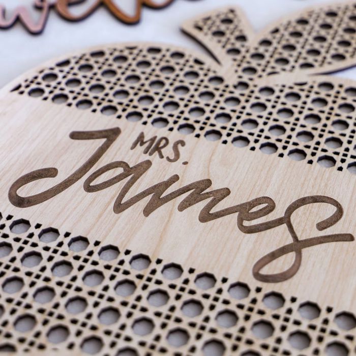 Custom Rattan Cane Sign – Personalized Name or Welcome Sign- Personalized Gifts 