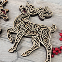 Reindeer 1 Modern Christmas Décor Collection | Baltic Birch Reindeer & Tree Set | OBX Made Minimalist Holiday Decorations