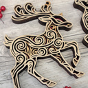 Reindeer 2 Modern Christmas Décor Collection | Baltic Birch Reindeer & Tree Set | OBX Made Minimalist Holiday Decorations