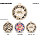Solid Handmade State Pride Christmas Ornaments and Car Charms 