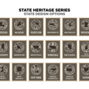  State Heritage Collection – Handcrafted Wooden State Signs & Ornaments | 52 Designs Including All 50 States, Puerto Rico & Guam