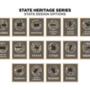 State Heritage Collection – Handcrafted Wooden State Signs & Ornaments | 52 Designs Including All 50 States, Puerto Rico & Guam