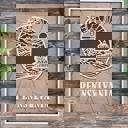 Angled Staarburst State Heritage Collection – Handcrafted Wooden State Signs & Ornaments | 52 Designs Including All 50 States, Puerto Rico & Guam