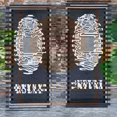 State Heritage Collection – Handcrafted Wooden State Signs & Ornaments | 52 Designs Including All 50 States, Puerto Rico & Guam