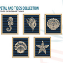 Seahorse Layered Nautical Wood Sign | Hand Painted Baltic Birch | Coastal Wall Decor | OBX Handmade