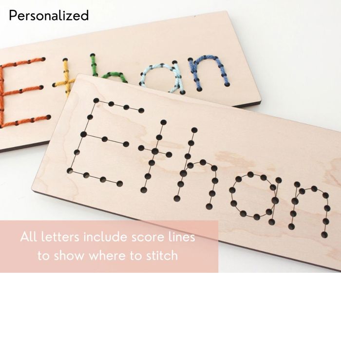 Personalized Name Yarn Embroidery Sewing Set – Kids' First Sewing Project- Personalized Gift