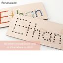 2 Letter Rectangle Personalized Name Yarn Embroidery Sewing Set – Kids' First Sewing Project- Personalized Gift