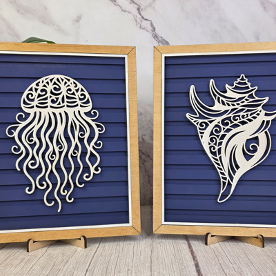 Layered Nautical Wood Sign | Hand Painted Baltic Birch | Coastal Wall Decor | OBX Handmade