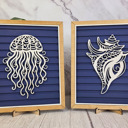  Layered Nautical Wood Sign | Hand Painted Baltic Birch | Coastal Wall Decor | OBX Handmade