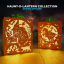  Haunt-O-Lanterns – 3D Pumpkin Light Boxes | Handmade Birch Halloween Décor | Spooky Tea Light Lantern with Faces or Haunted Scenes