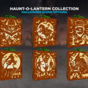  Haunt-O-Lanterns – 3D Pumpkin Light Boxes | Handmade Birch Halloween Décor | Spooky Tea Light Lantern with Faces or Haunted Scenes