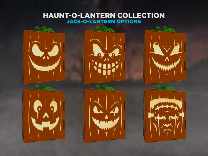 Haunt-O-Lanterns – 3D Pumpkin Light Boxes | Handmade Birch Halloween Décor | Spooky Tea Light Lantern with Faces or Haunted Scenes