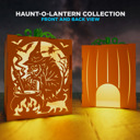  Haunt-O-Lanterns – 3D Pumpkin Light Boxes | Handmade Birch Halloween Décor | Spooky Tea Light Lantern with Faces or Haunted Scenes