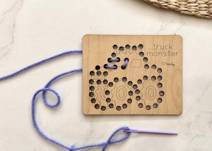 Personalized Valentine’s Day Sewing Cards for Kids - Set of 10