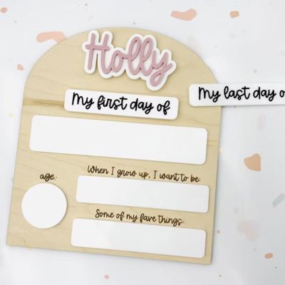 First Day and Last Day Custom Back to School Photo and Memory Board