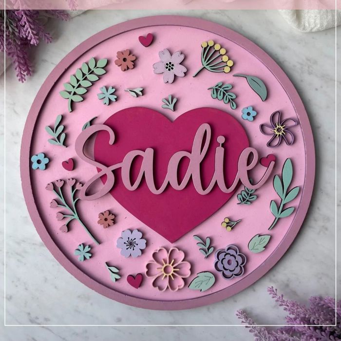 Custom DIY Kids Painting Kit – Personalized Birch Wood Decor for Girls' Rooms