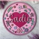 Heart Focal Piece Custom DIY Kids Painting Kit – Personalized Birch Wood Decor for Girls' Rooms