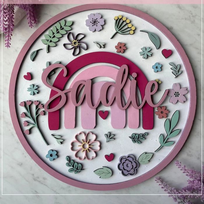 Custom DIY Kids Painting Kit – Personalized Birch Wood Decor for Girls' Rooms