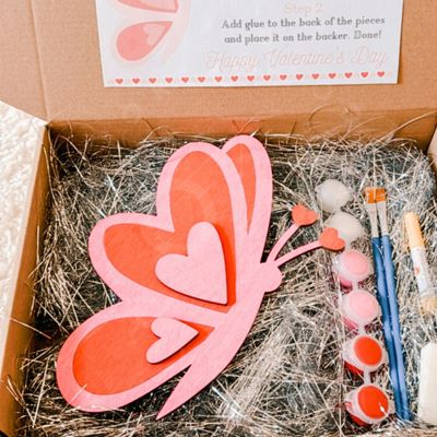 Valentine’s Day DIY Painting Kit – Butterfly Craft for Kids