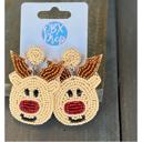  Addie the Adorable Reindeer Beaded Dangle Earrings