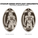 Female Personalized Football Player Ornaments – Handmade in the OBX