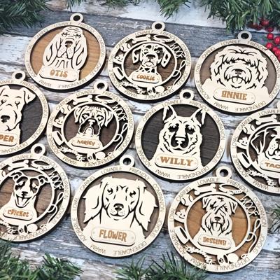Personalized Dog Breed Ornament – Custom Pet Name Christmas Gift