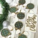  Hand Painted Merry Christmas Banner | Ornament & Light Garland Handmade in OBX