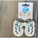  Christmas Snowman Seed Beaded Earrings