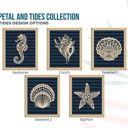 Seahorse Layered Nautical Wood Sign | Hand Painted Baltic Birch | Coastal Wall Decor | OBX Handmade