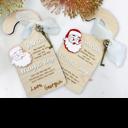  Santa’s Magical Key Door Hanger | Hand Painted Baltic Birch | Personalized Santa Key with Poem | No Chimney Santa Key Sign | Pink or Red Hat