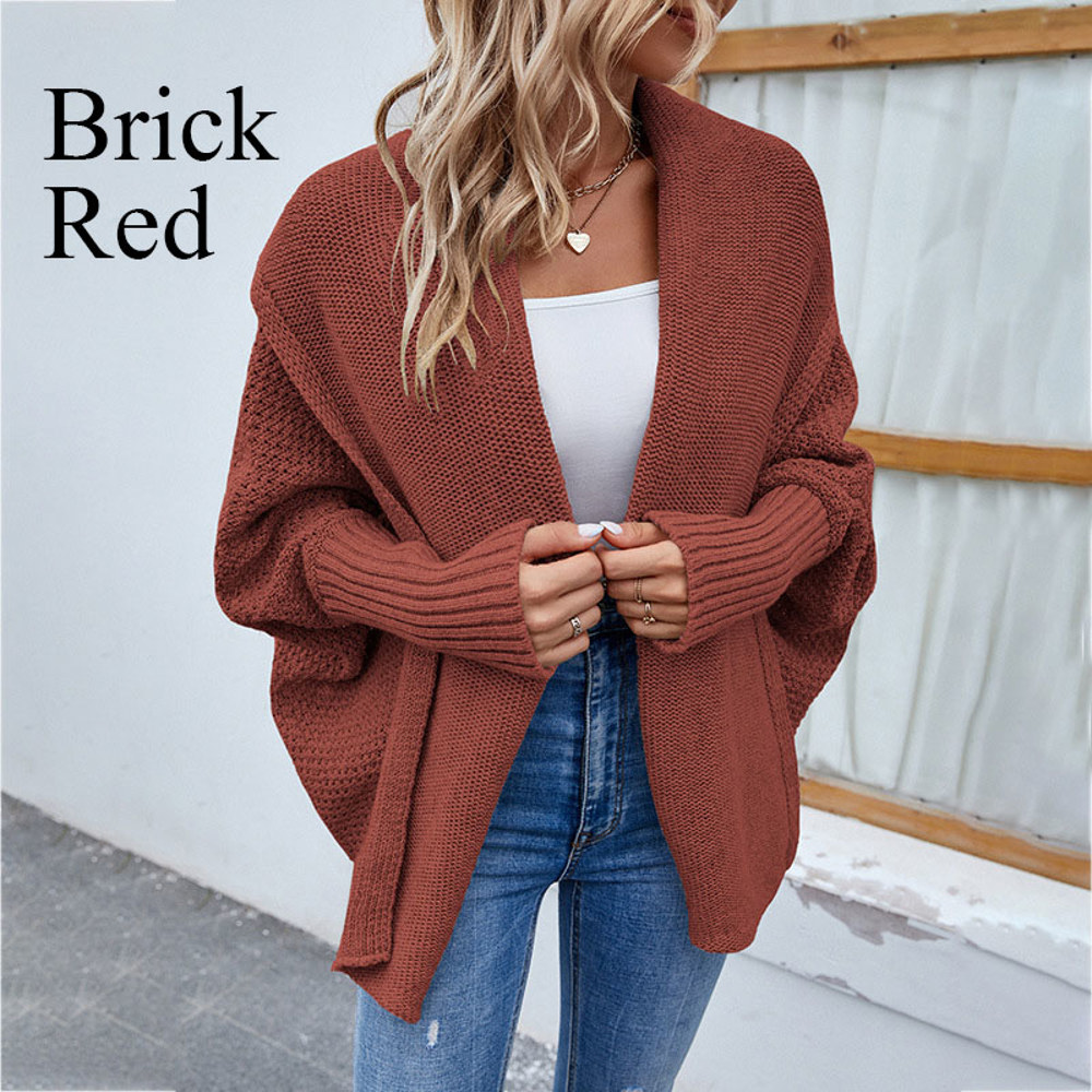 Women's Batwing Sleeve Knit Loose Cardigan