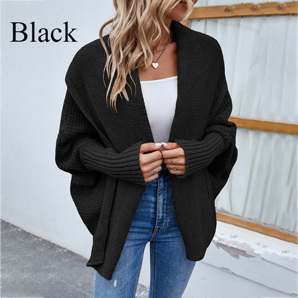 Women's Batwing Sleeve Knit Loose Cardigan