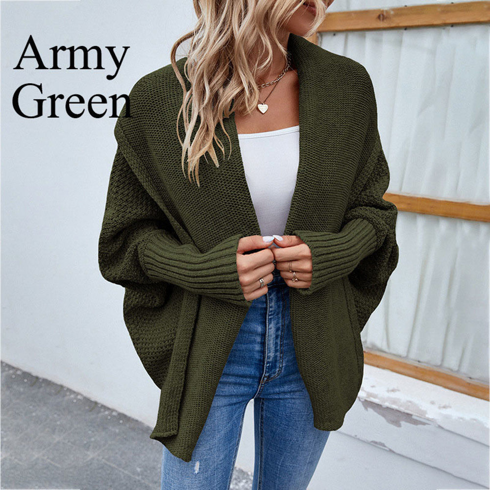 Women's Batwing Sleeve Knit Loose Cardigan