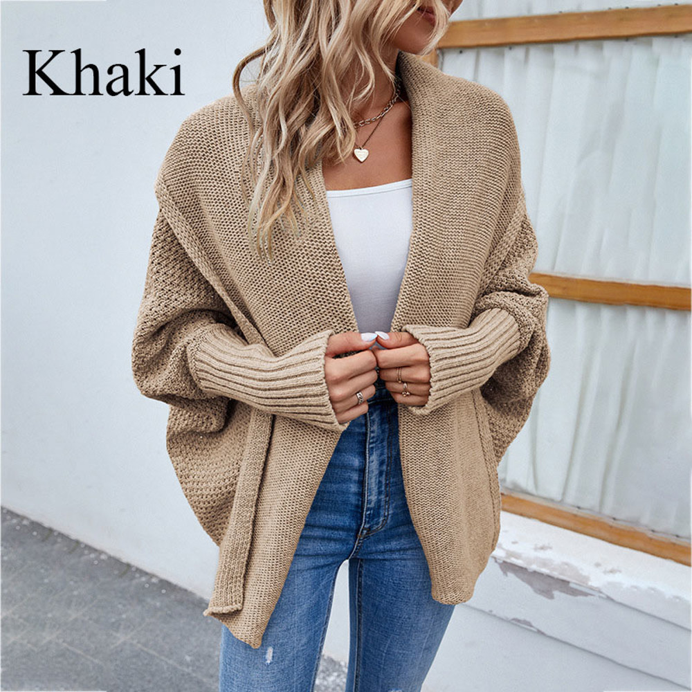 Women's Batwing Sleeve Knit Loose Cardigan