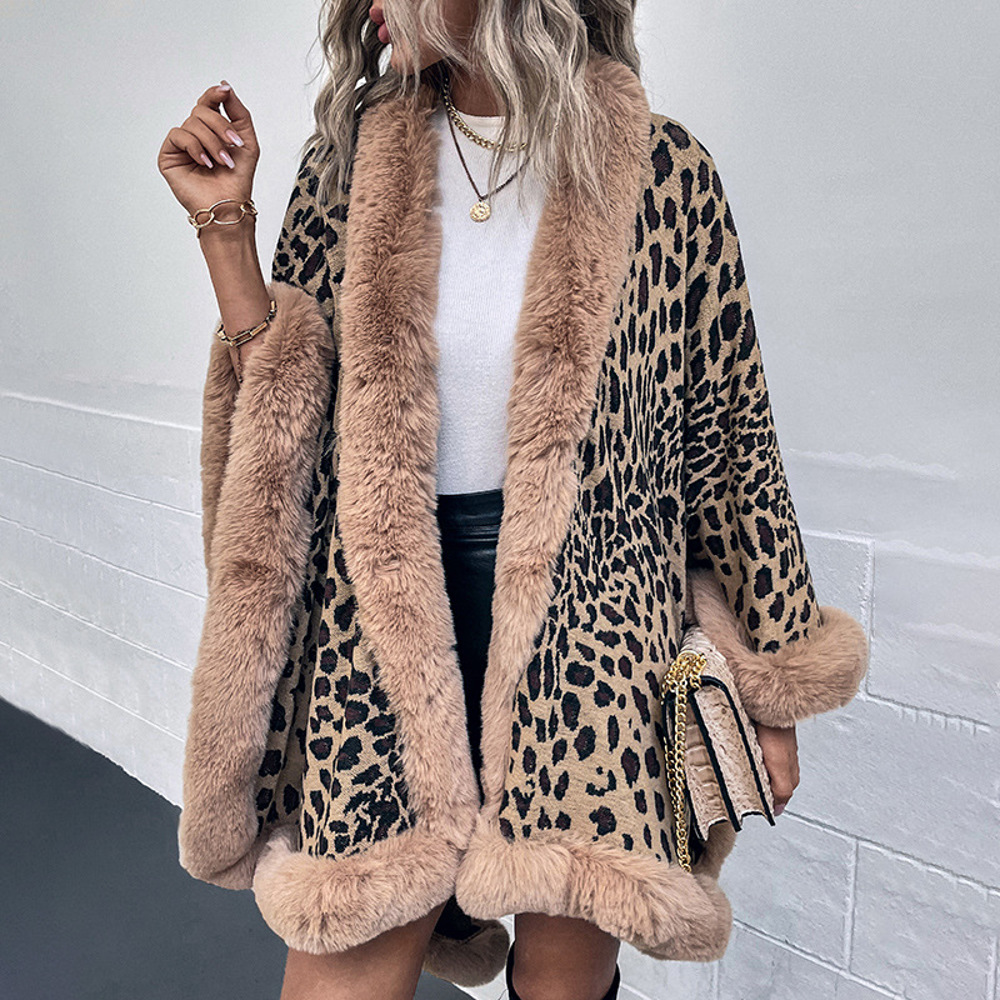 Women Leopard Print Shawl Cardigans