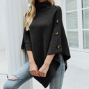  Womens Turtleneck Poncho Sweater