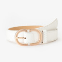 White Women PU Leather Belts