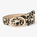 Leopard Women PU Leather Belts