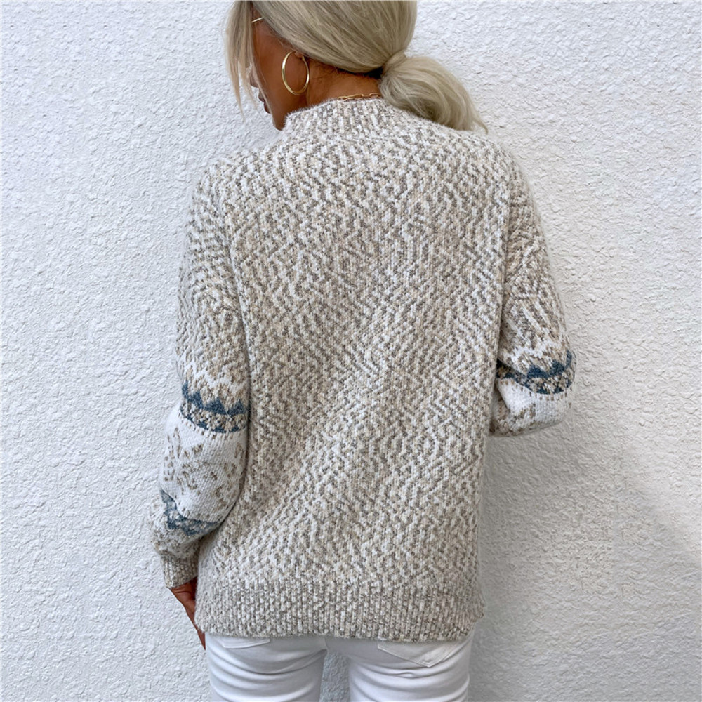 Snowflake Turtleneck Sweater