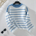 Blue Small Women's Stripe Sweater