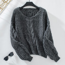 Black Small Lantern Sleeve Sweater