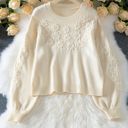  Women's Daisy  Acrylic Knit Sweater