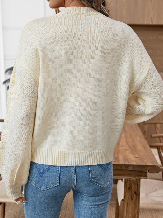 Women's Daisy  Acrylic Knit Sweater
