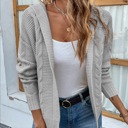  Women Hooded Cardigan Knitted Coat