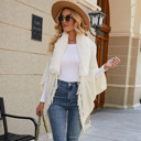  Fuzzy Collar Shawl Poncho Cardigan